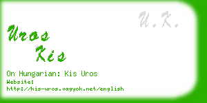 uros kis business card